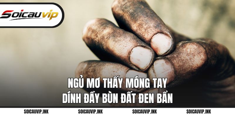 Ngủ mơ thấy móng tay dính đầy bùn đất đen bẩn